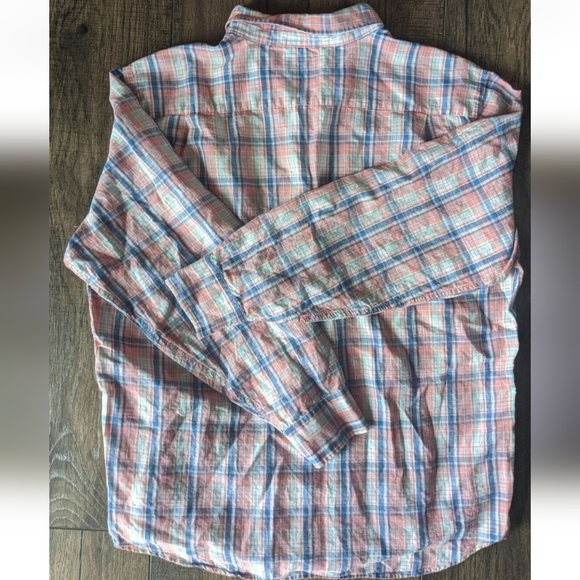 Southern Tide Mens Classic Fit XL Orange & Blue Plaid Button Down Long Sleeve. - Picture 9 of 12